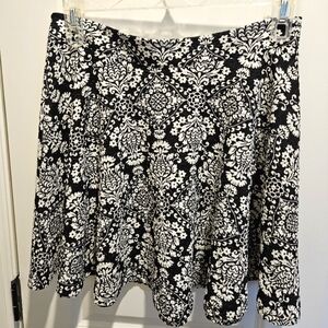 Blue Rain Black and White Mini Skater Skirt